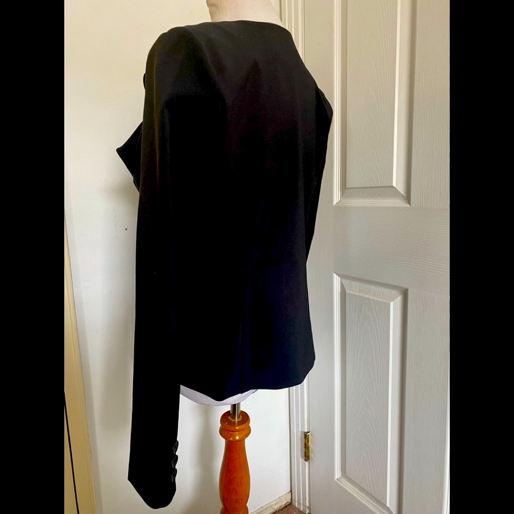 Joseph Ribkoff Black Draped Ruffle Blazer - Picture 4 of 10